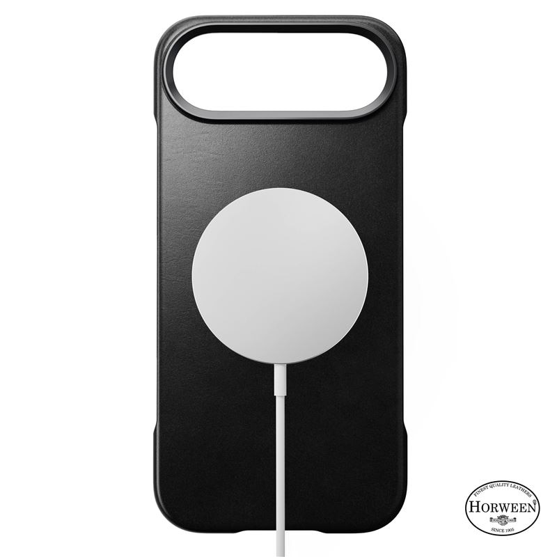 Husă din piele naturală Nomad Traditional Leather, compatibilă MagSafe, neagră, pentru iPhone 17 Air