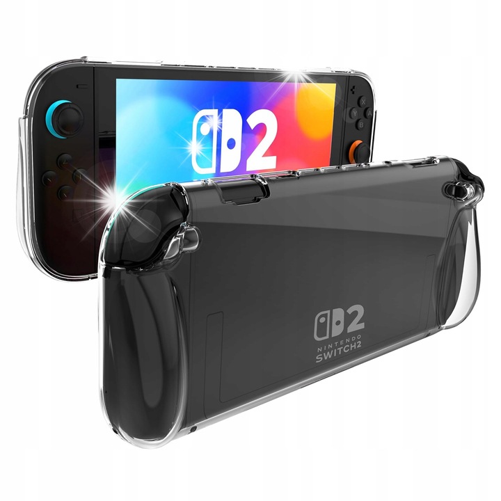 Etui pentru Nintendo Switch 2, design elegant, material rezistent, transparent, compact