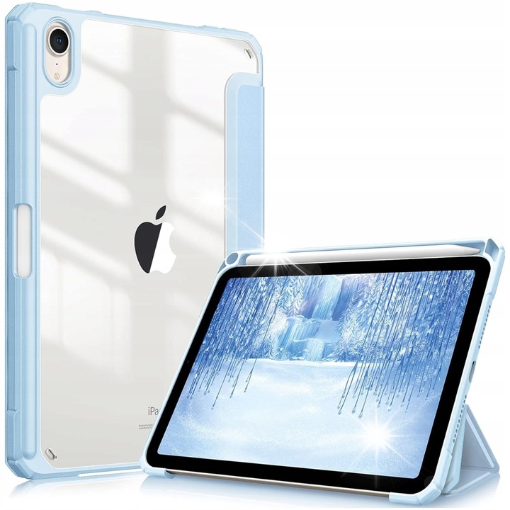 Husa tableta, Supero, iPad Mini 6/7, TPU + PC, albastra, design elegant