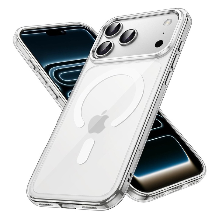 Защитен калъф за Apple iPhone 17 Pro, Optim Solution, Противоударен, 15x7см, Прозрачен