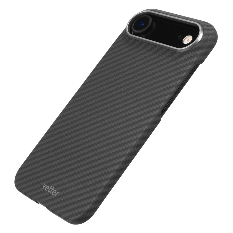 Husa Vetter pentru iPhone Air, Clip-On MagSafe Compatible, made from Aramid Fiber, Kevlar, Black