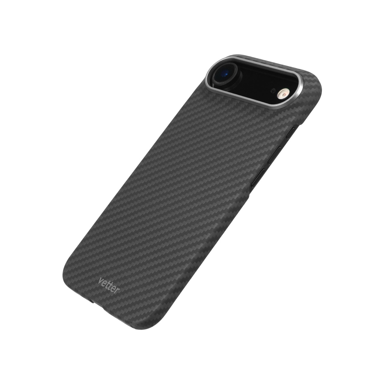 Husa Vetter pentru iPhone Air, Clip-On MagSafe Compatible, made from Aramid Fiber, Kevlar, Black