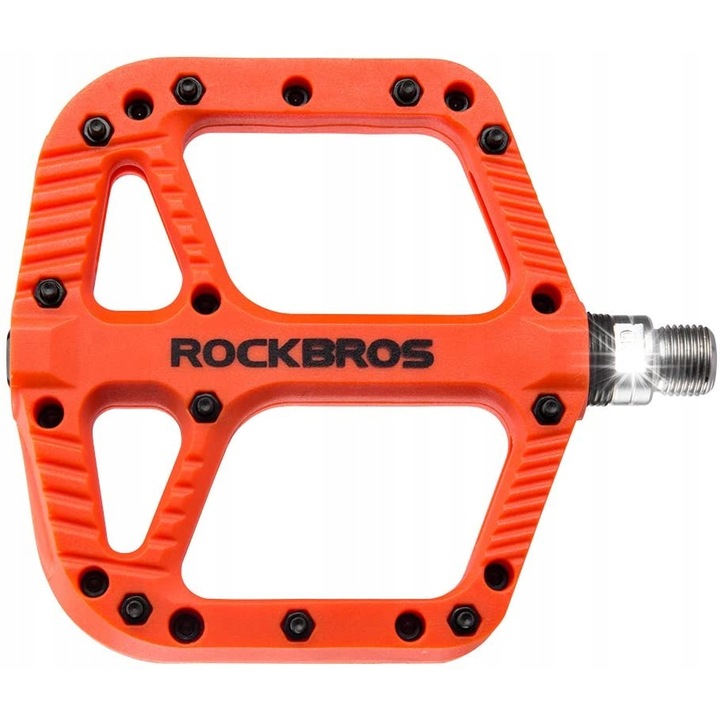 Платформени педали Rockbros, ултралеки, противоплъзгащи, оранжеви, 12x10,5x2см, комплект 2 броя