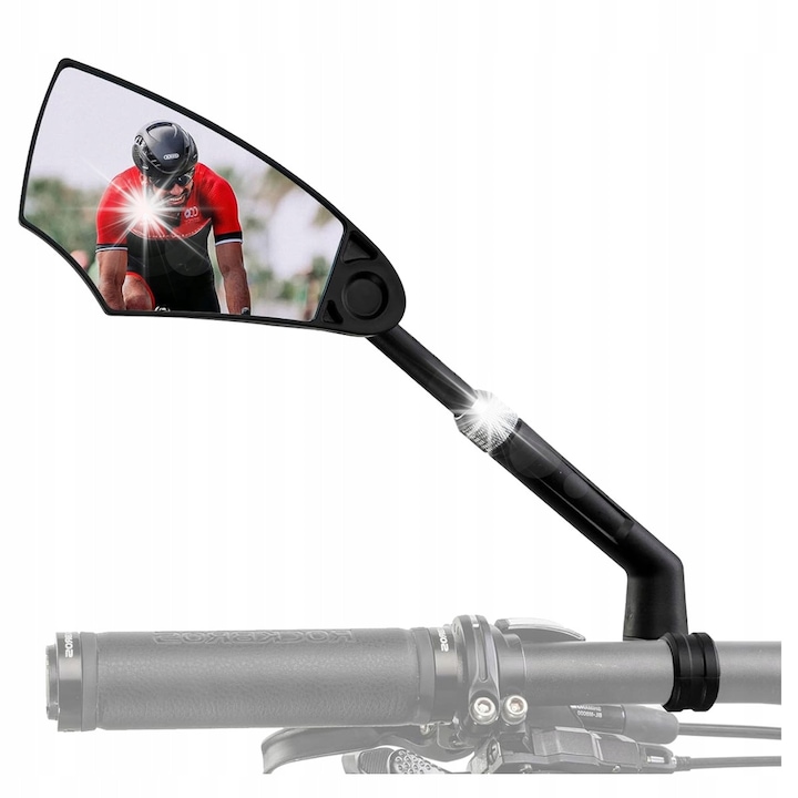 Огледало за велосипед, RockBros, 360° въртящо се, устойчиво на отблясъци, 26,3x7,5x2,2 см