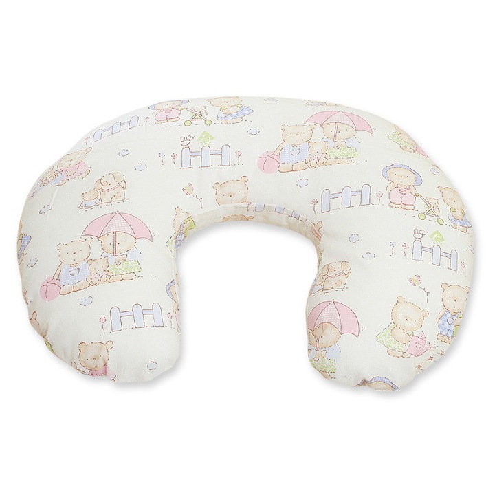 Възглавница за кърмене Bobono, модел боб, 60x47cm, сертифициран материал, перяща се, многоцветна