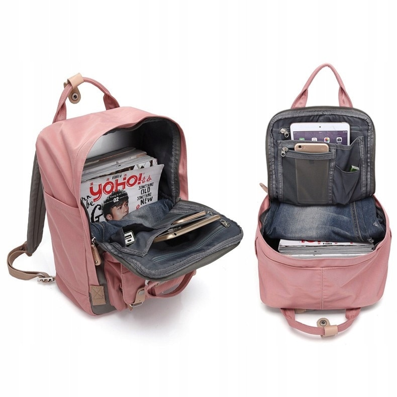 Rucsac Himawari HM188 pentru laptop 13,3" - 14,1", granat, 38x30x15cm, impermeabil