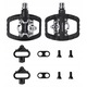 Педали за велосипед, алуминиеви, 2в1, черни, стандартни 9/16 инча