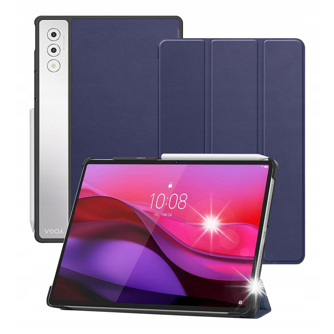 Husa tableta pentru Lenovo Yoga Tab Plus/Yoga Pad Pro AI 12.7 TB-520FU, bleumarin