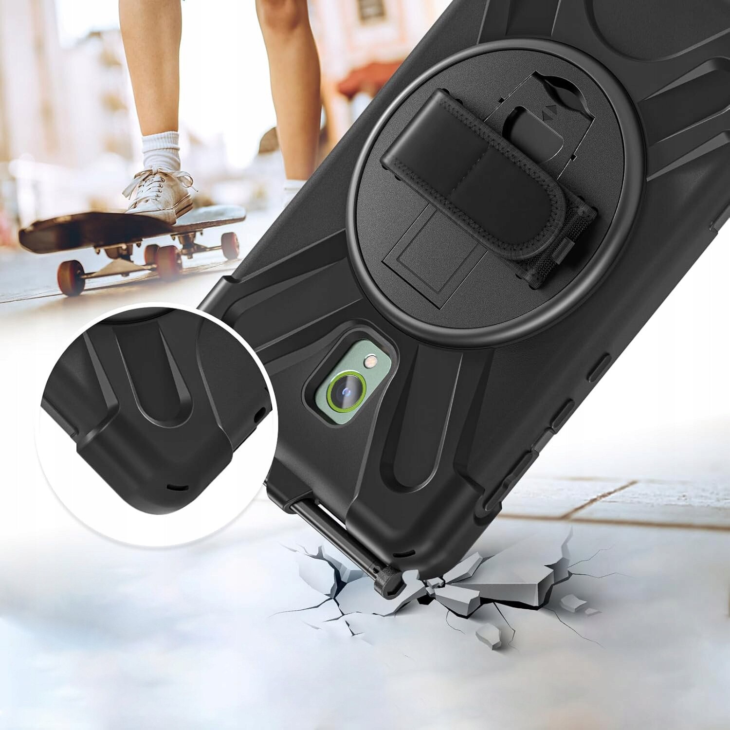 Husa pentru tableta Galaxy Tab Active 3/5, design ergonomic, protectie sporita, negru