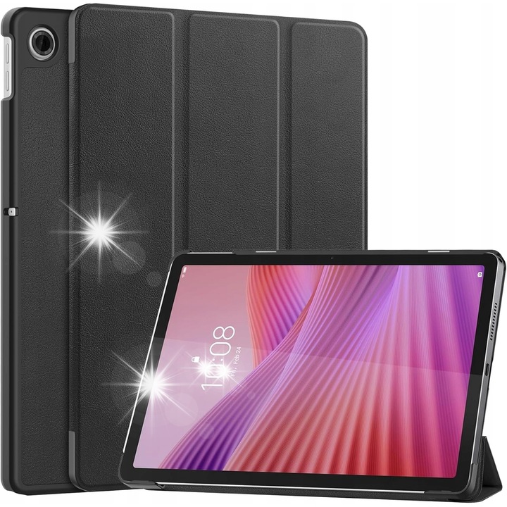 Husa tableta Lenovo Tab 10.1 2025, material poliuretan, design modern, neagra