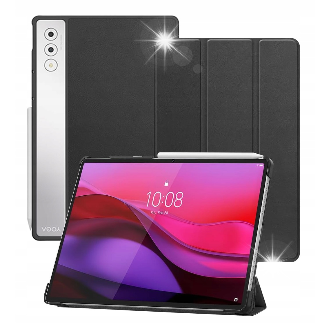 Husa pentru tableta Lenovo Yoga Tab Plus/Yoga Pad Pro AI 12.7 TB520FU, material durabil, design modern, negru