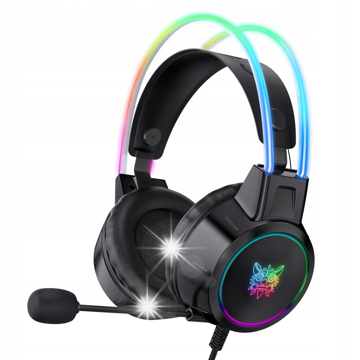 Геймърски слушалки Onikuma X15 PRO с микрофон, RGB, черни