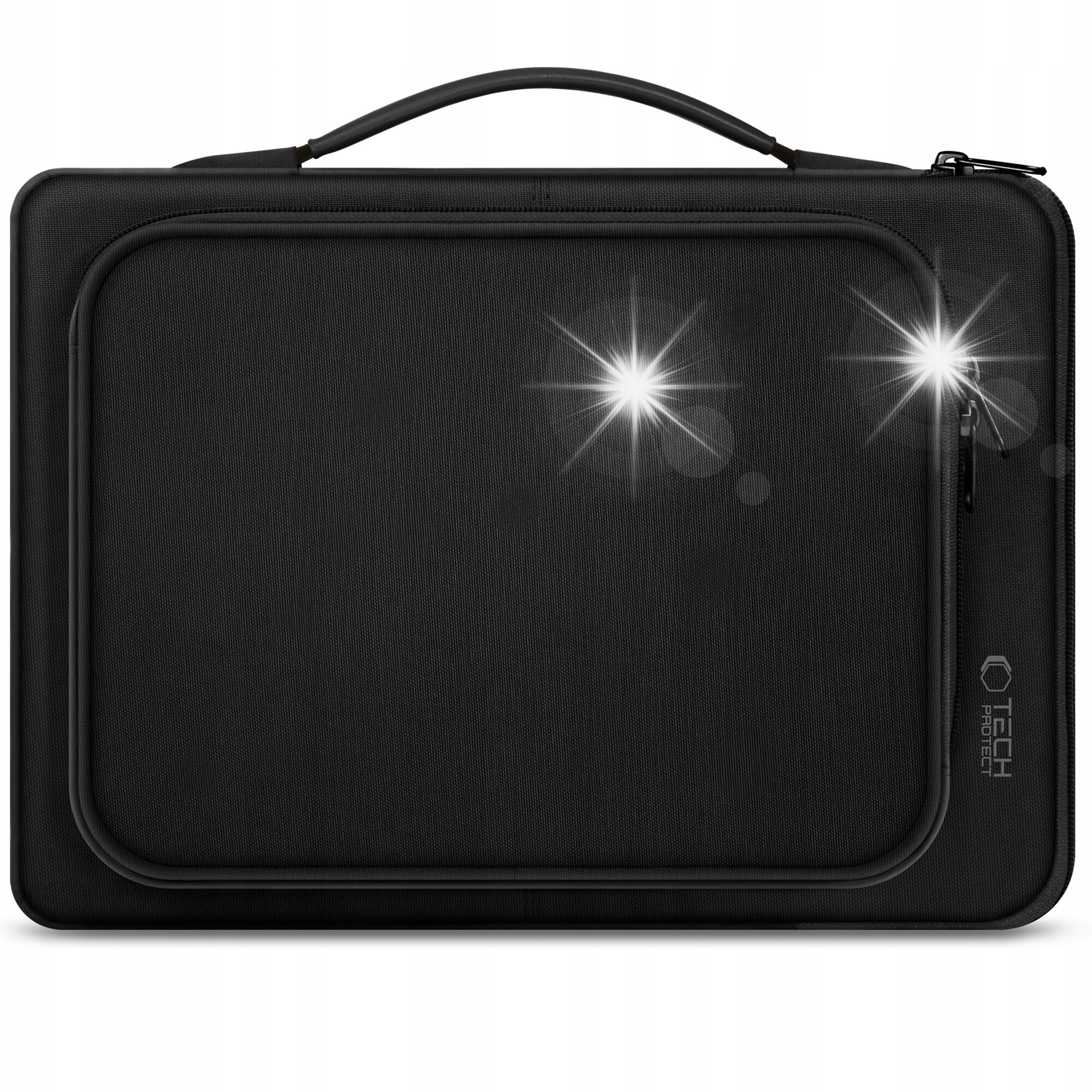 Geanta laptop 15-16 inch, Tech-Protect, neagra, dimensiuni 38x25x3cm, set cu etui