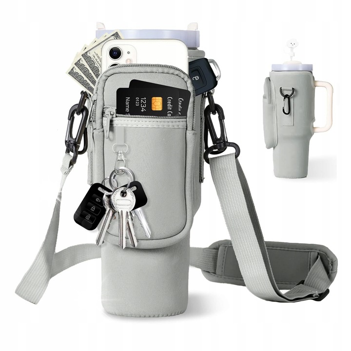 Чанта за термос, SUPERO, неопрен, 2 джоба, 26x14см