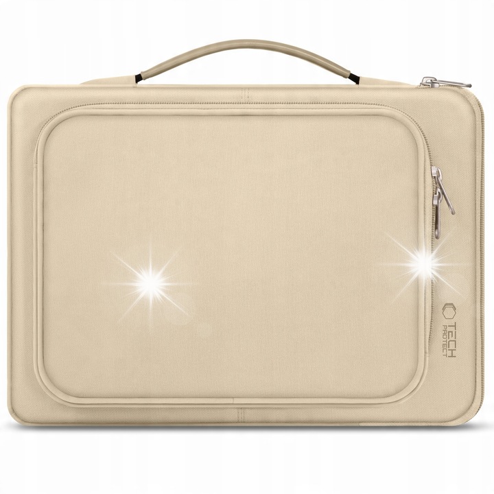 Laptoptáska 15-16 hüvelyk, Tech-Protect, Sivatagi bézs, 380x250x30mm, készlet tokkal