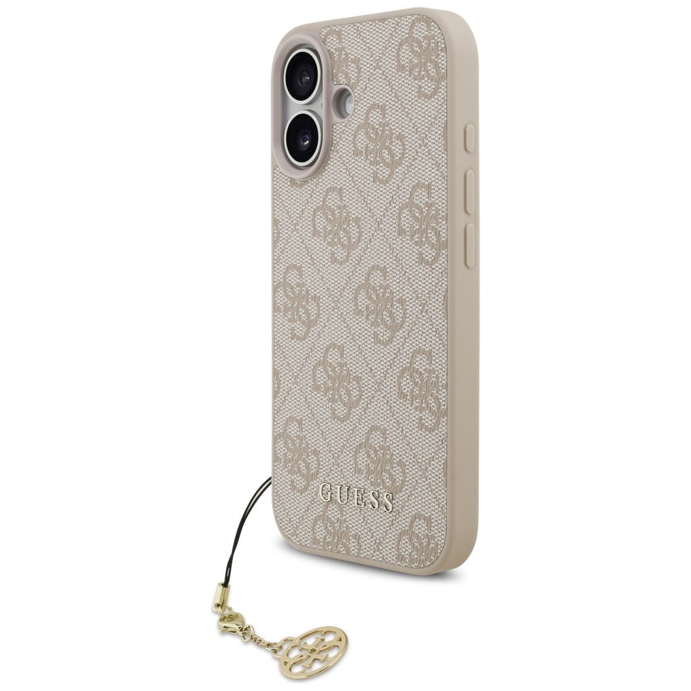 Husa Guess 4G Charms Collection cu MagSafe compatibila cu iPhone 17, Roz