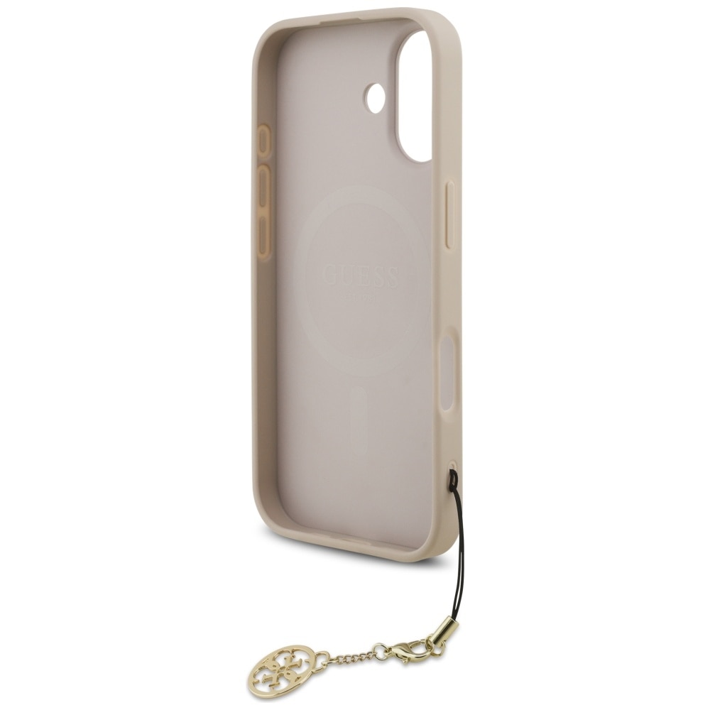 Husa Guess 4G Charms Collection cu MagSafe compatibila cu iPhone 17, Roz