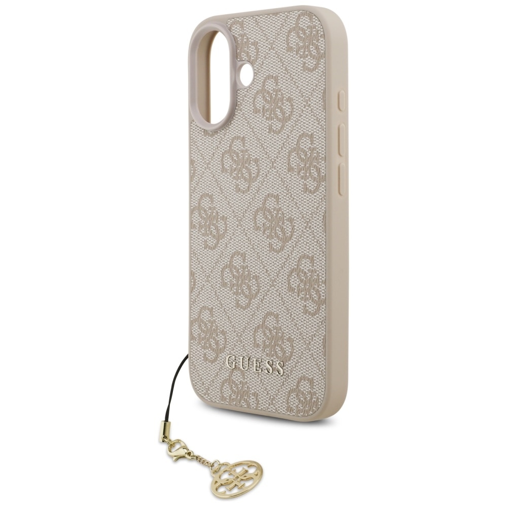 Husa Guess 4G Charms Collection cu MagSafe compatibila cu iPhone 17, Roz