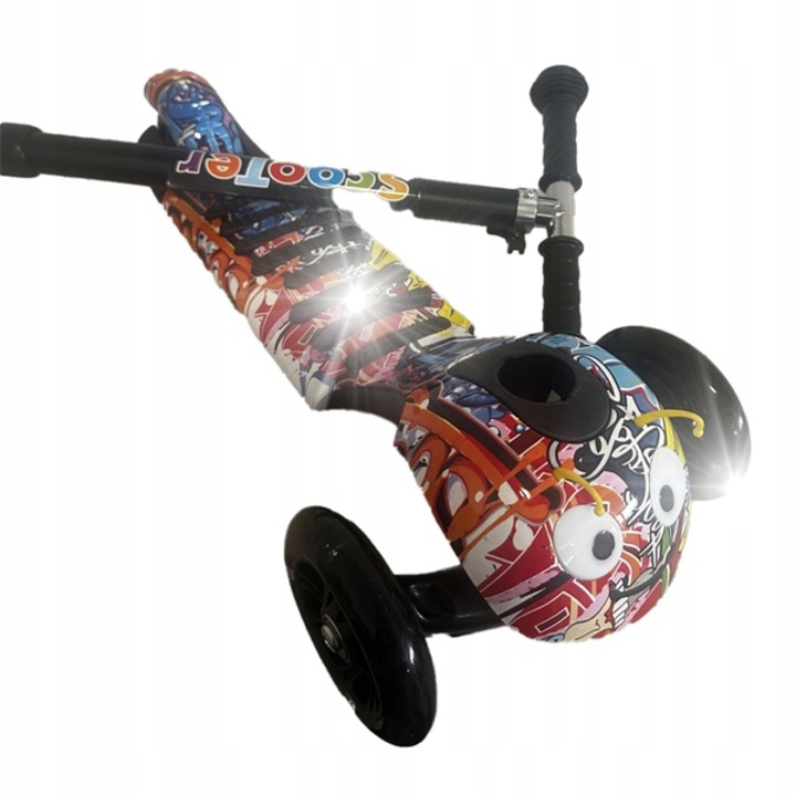 Többszínű, háromkerekű roller, használati utasítással, gyermekeknek, 50kg