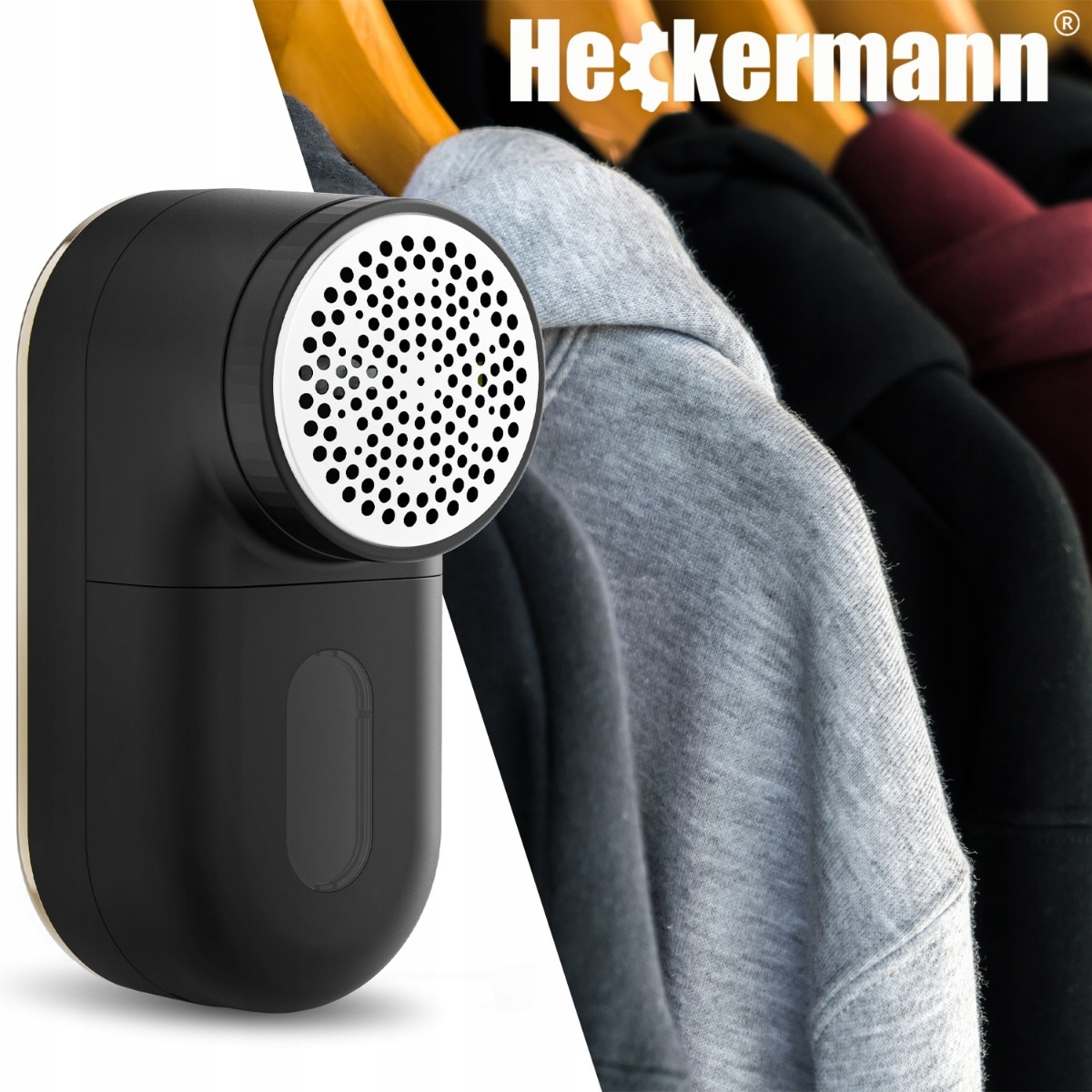 Aparat de ras pentru tesaturi Heckermann X5, 6 lame, negru, USB-C
