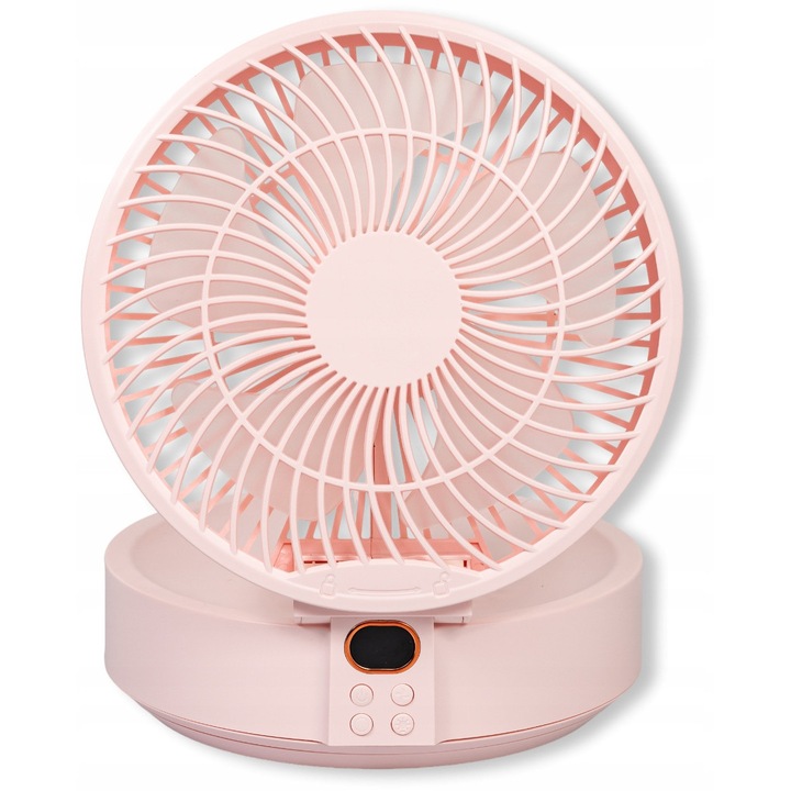 Ventilator, Heckermann, prietenos cu mediul, 4000mAh, cu telecomanda, compact