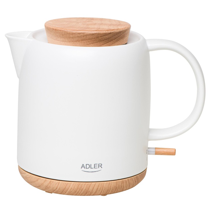 TZS First Austria Fierbător din oțel inoxidabil 2200 W, 1,7 litri, setarea temperaturii 60-100 grade, filtru de calcar, pereți dubli, rece la atingere, afișaj LED