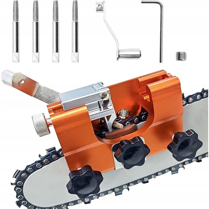 Ascutitor lanturi Zaxer, cu accesorii, 8-20 inch, material inoxidabil