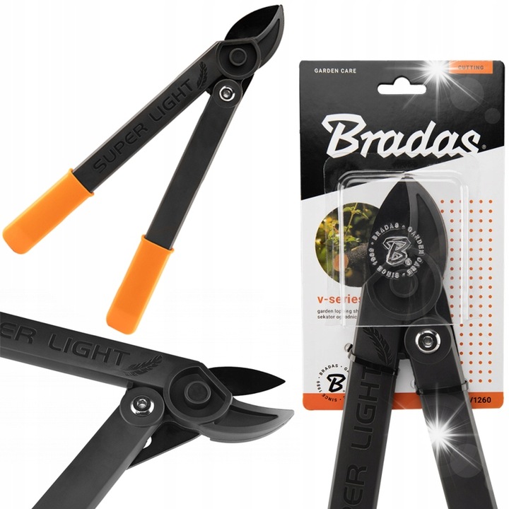 Bradas V-Series metszőolló, 25mm, könnyű szerkezet, csúszásmentes fogantyúk