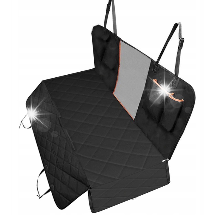 Husa pentru caini Purlov, impermeabila, antiderapanta, neagra, 140x209cm