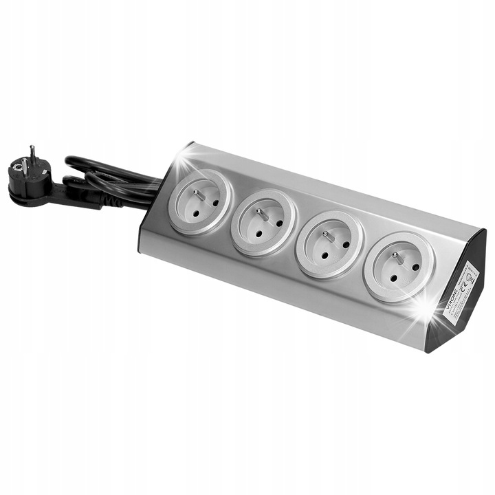 Мобилен кухненски контакт Virone, 1.5 м, Сребрист