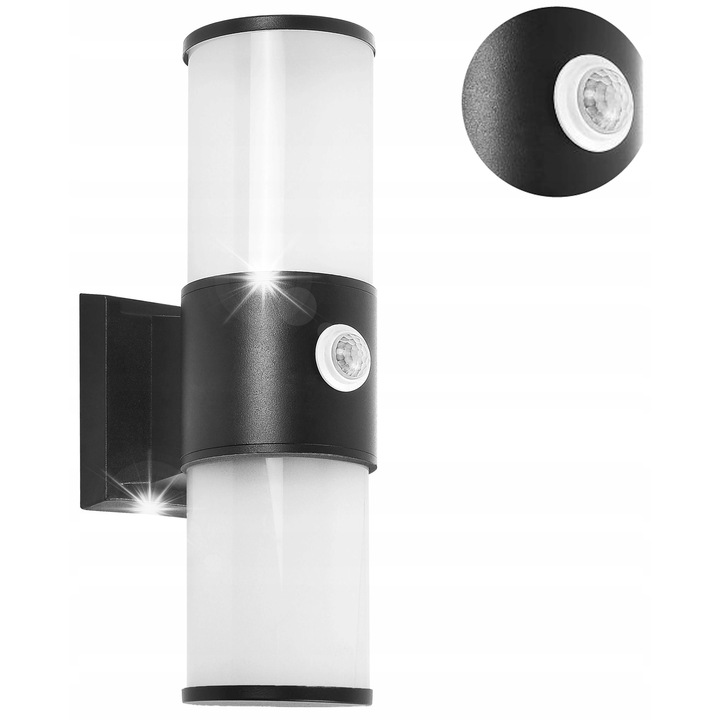 Aplica exterioara cu senzor de miscare, 2xE27 max. 15W, IP54