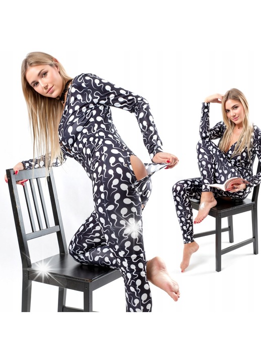 Pijamale dama, ITIMPORT, poliester, maneca lunga, decolteu rotund