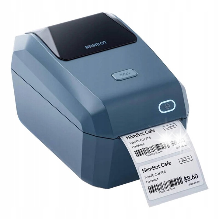 Imprimanta termica Niimbot K3, albastra, 180 mm/s, 232x145x148 mm, set cu rola etichete 50x30 mm