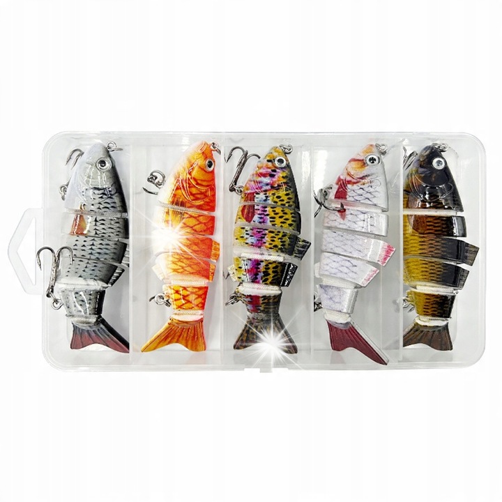 Momeli artificiale ITIMPORT, set 5 bucati, 10cm, 17,5g, colorat