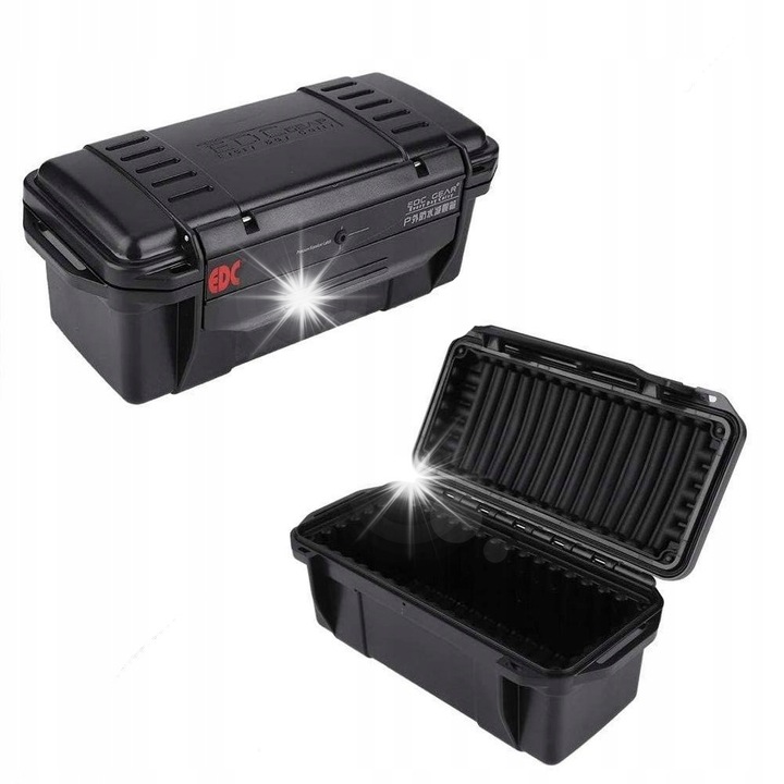 Cutie tactica waterproof pentru munitie si dispozitive electronice, ITIMPORT, ABS, 20x9.8x8.2cm, neagra