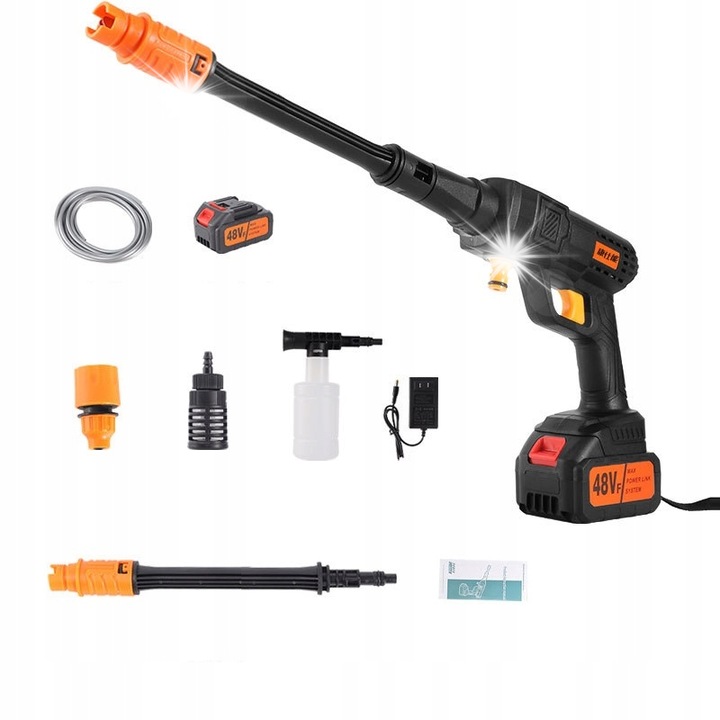 Aparat de Spalat cu Presiune Fara Fir ITIMPORT, 600W, 100bar, Baterie 30000mAh, Set complet