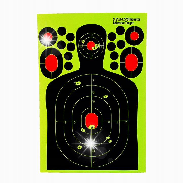 Set 10 Autocolante tinta pentru tir sportiv ITIMPORT, 36,8x24,1cm, autoadezive, design vizibil