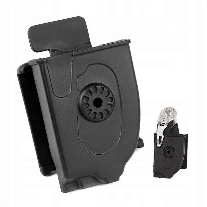 Toc tactic pentru foarfece, ITIMPORT, neagra, cu clip pentru prindere pe pas