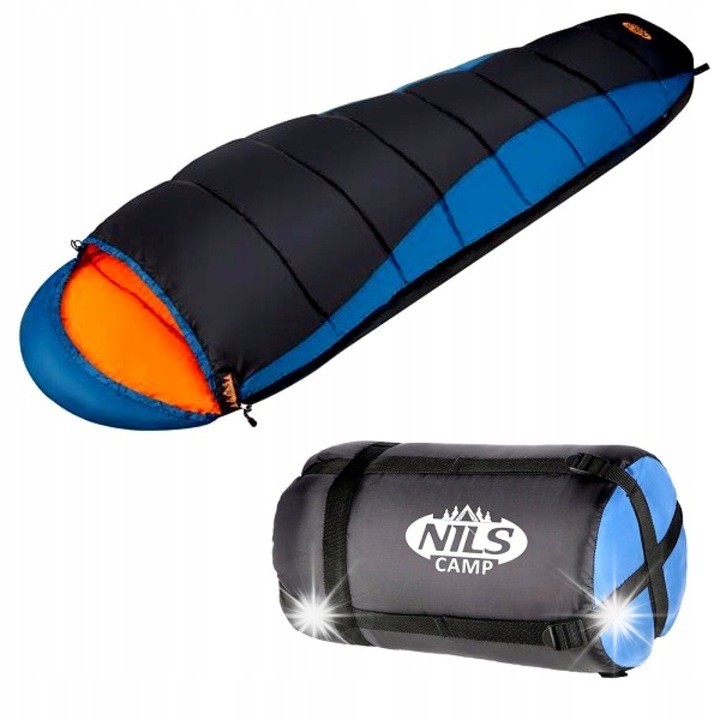 Спален чувал Nils Camp NC2012, 190x80см, материал полиестер, температура на комфорт 0-10°C, тегло 1490г