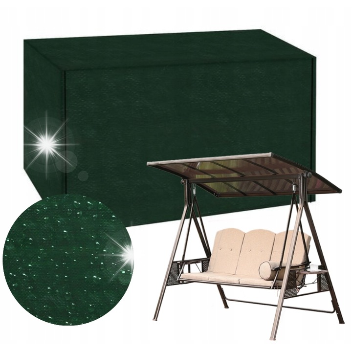 Patura de protectie pentru leagan, verde, 215x150x145cm, impermeabila, universala