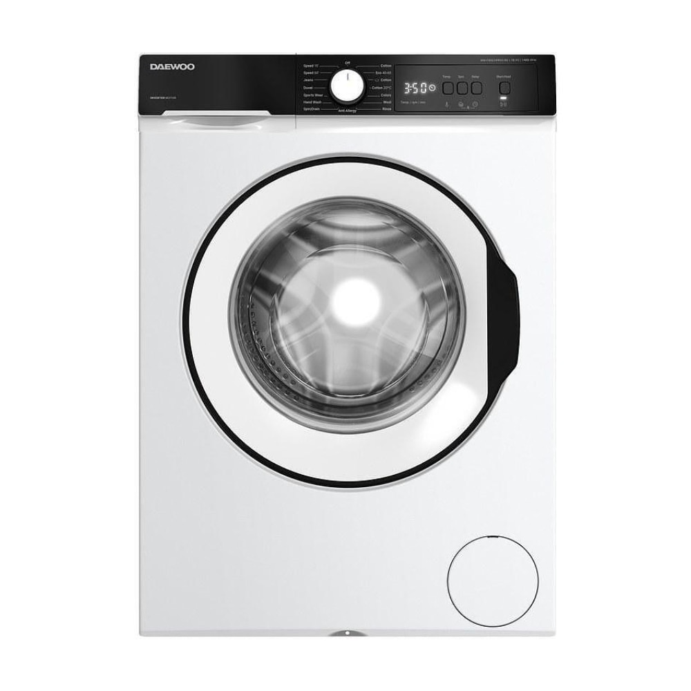 Masina de spalat rufe Daewoo WM-FB0624W0A-BG, Calcare usoara, Prespalare, Spalare rapida 15', 10 Kg, 1400 rpm, Clasa A, Alba
