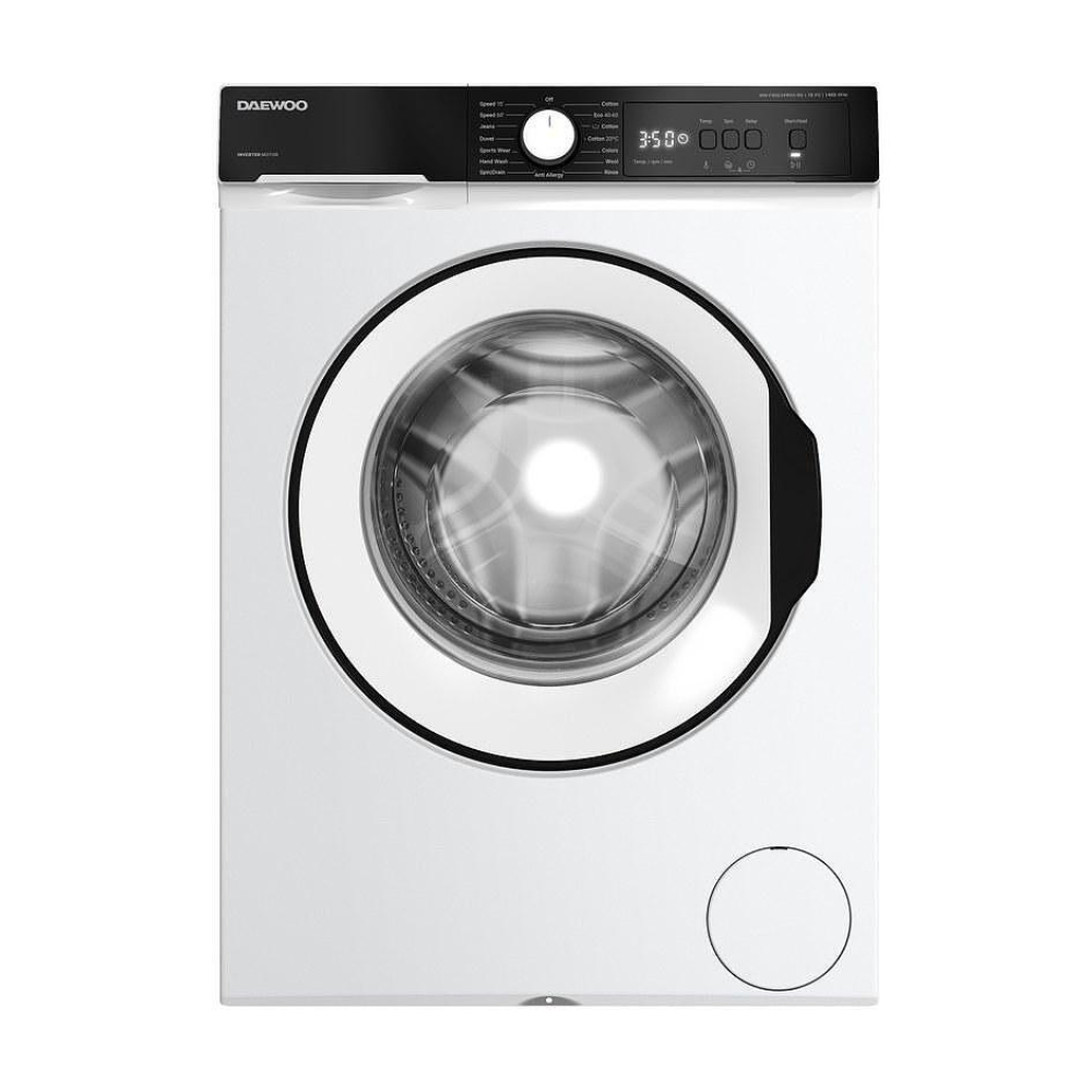 Masina de spalat rufe Daewoo WM-FB0624W0A-BG, Calcare usoara, Prespalare, Spalare rapida 15', 10 Kg, 1400 rpm, Clasa A, Alba
