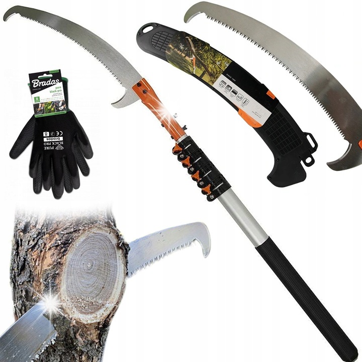 Fierastrau, V-SERIES, 5,5m, lungime reglabila 186-550cm, lungime lama 36cm, set cu manusi Bradas