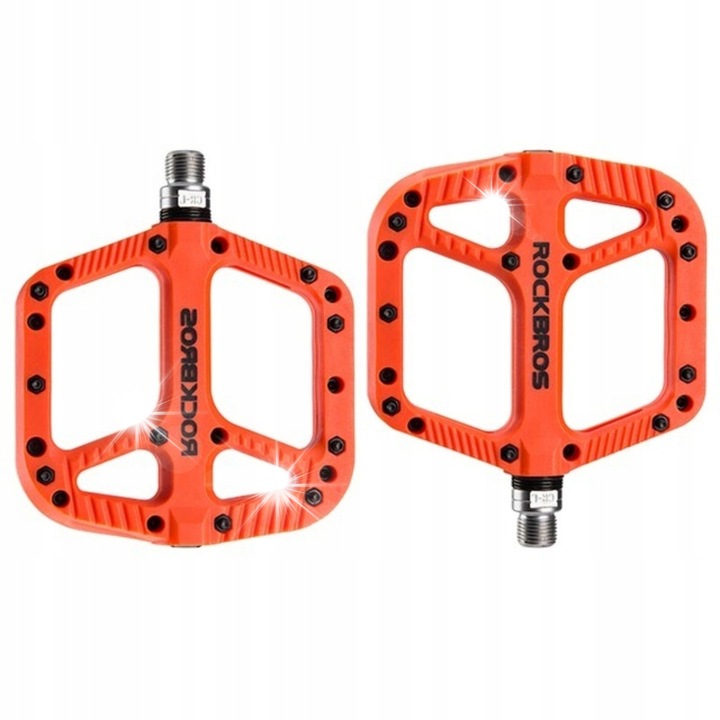 Педали за велосипед Rockbros, противоплъзгащи, издръжливи, оранжеви, стандарт 1/4 инча