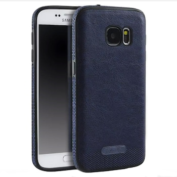 Husa Samsung Galaxy S7 Edge, Leather, Dark Blue