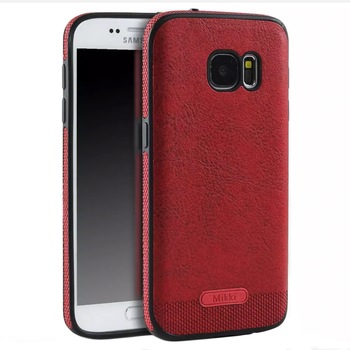 Husa de protectie Samsung Galaxy S6 Edge, Leather, Rosu
