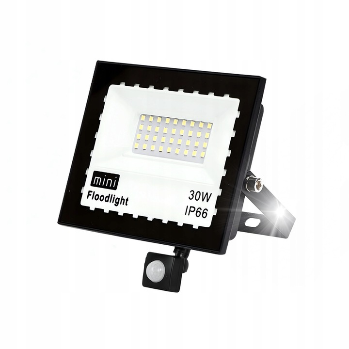 Proiector LED 30W cu senzor de miscare, 2700 lm, IP66