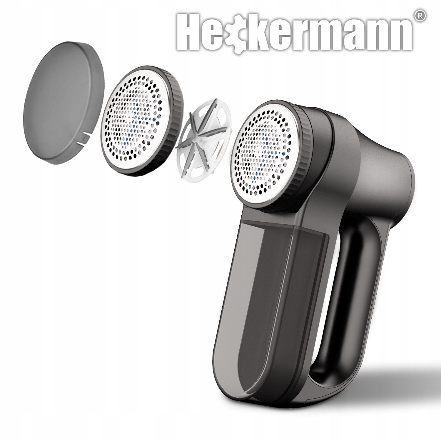 Aparat de scame pentru haine Heckermann, acumulator, 1200mAh, 3 viteze, negru