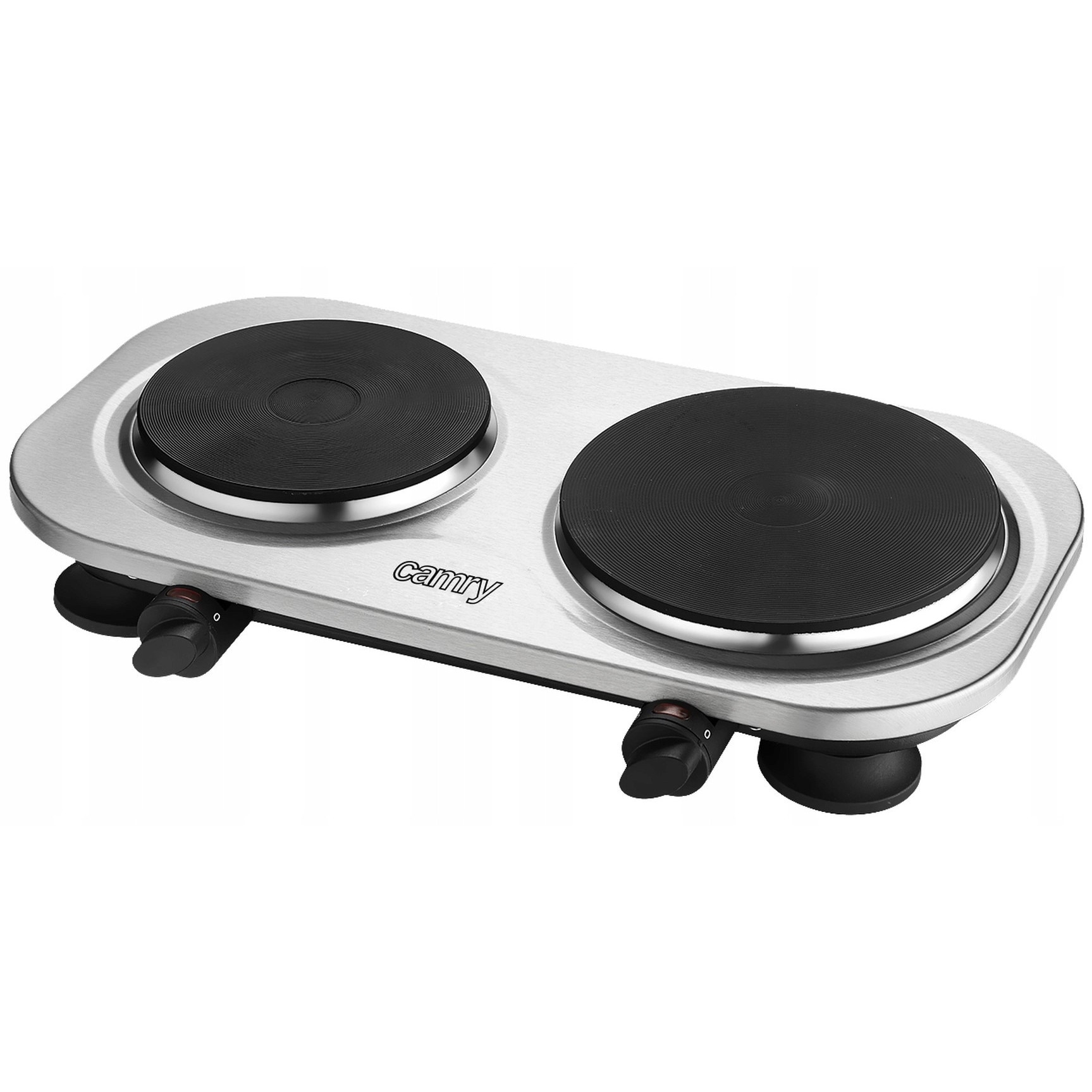 Aragaz electric Camry CR 6511, 2 zone, inox, negru, 90x300x500mm