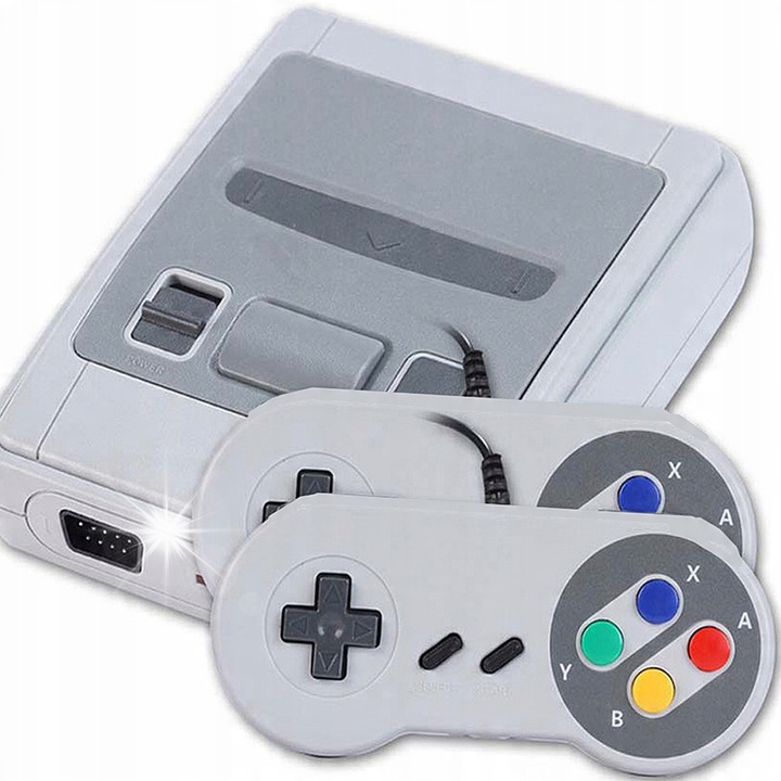 Consola retro de jocuri Pegasus 620, 620 jocuri, 2 controlere incluse, gri